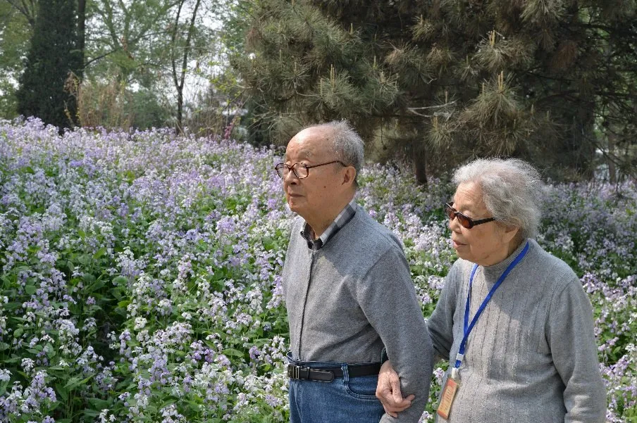 树林前的花园里站着男人描述已自动生成